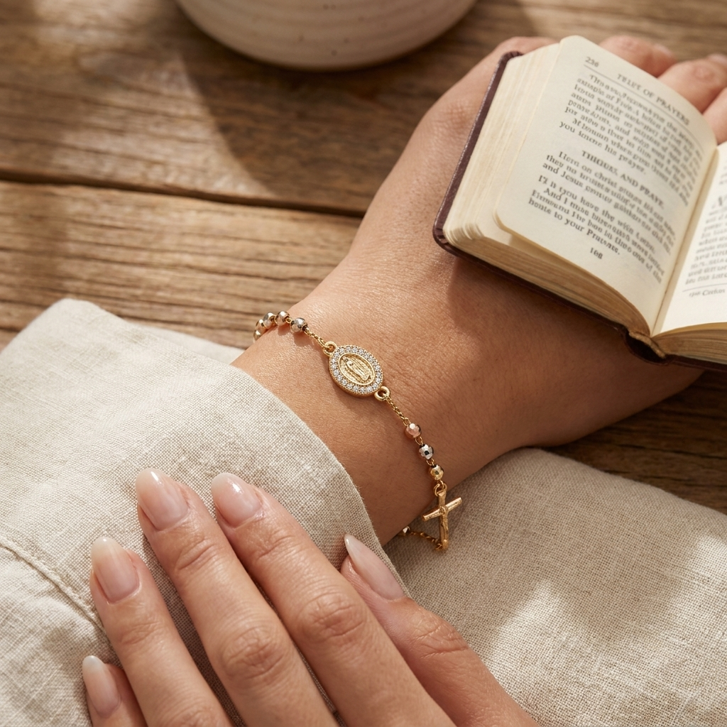 Pulsera Rosario · Acabado  Premium